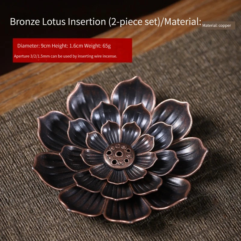 Porte-Encens Feuille de Lotus Bronze – Modèle ZENITHIA