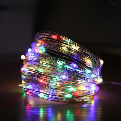 Guirlande Lumineuse multicolore enroulé dans une ambiance Cocooning